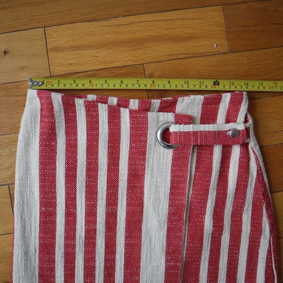 Free People It's a Wrap Striped Mini Skirt, Size Small - Picture 16 of 16